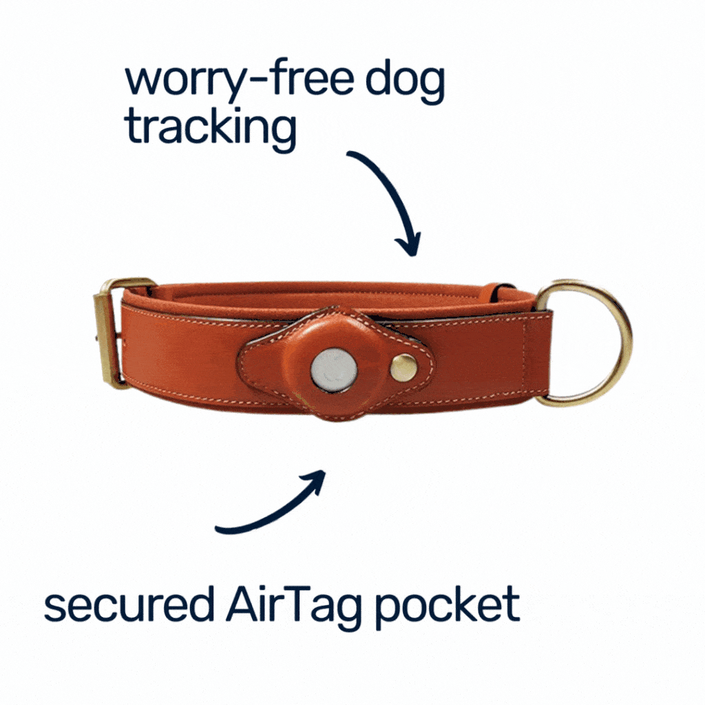 Durable Leather Airtag Dog Collar™ "AIR TAG INCLUDED"