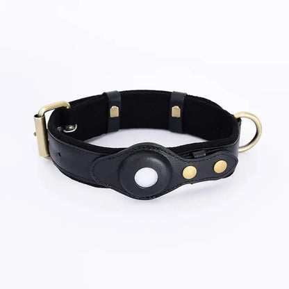 Durable Leather Airtag Dog Collar™