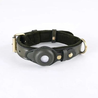 Durable Leather Airtag Dog Collar™ "AIR TAG INCLUDED"