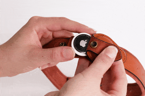 Durable Leather Airtag Dog Collar™ "AIR TAG INCLUDED"