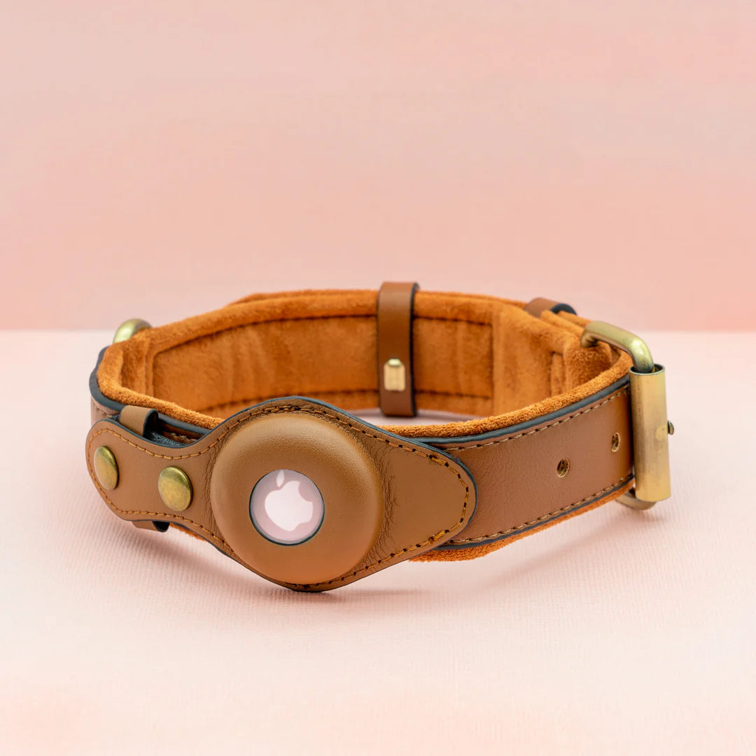 Durable Leather Airtag Dog Collar™ "AIR TAG INCLUDED"